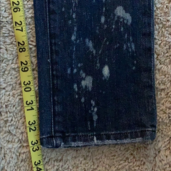 Bebe Destroyed Bleached Jeans With Stones & Mesh - Picture 8 of 8